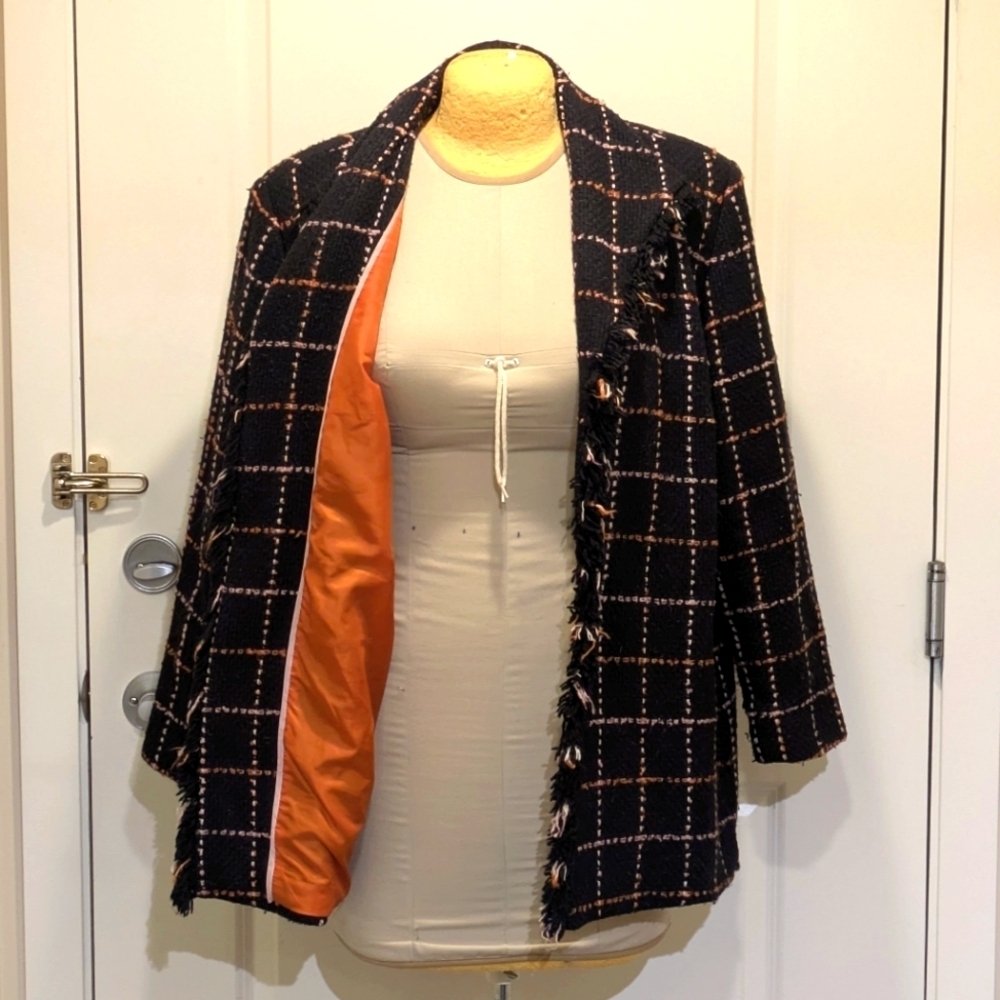 3/$30 Vintage Harvé Benard 3X Wool Fringe Coat - SEE SIZE NOTES